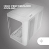 Mars Gaming MC-FUSION, Boîtier Gaming ATX, Fenêtre Latérale Complète et Façade Verre Trempé Courbé Continu, Semi-Tour PC Double 