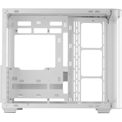 Mars Gaming MC-FUSION, Boîtier Gaming ATX, Fenêtre Latérale Complète et Façade Verre Trempé Courbé Continu, Semi-Tour PC Double 
