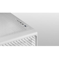 Mars Gaming MC-F, Moyen-Tour Gaming ATX, Fenêtre Verre Trempé, Façade Metal-Mesh, 4 Ventilateurs ARGB 120 mm, Blanc