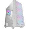 Mars Gaming MC-GEO, Boîtier Gaming ATX, 4X Ventilateurs FRGB Rainbow 12cm, Panneau Avant Mesh Géométrique, Fenêtre Verre Trempé,