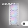 Mars Gaming MC-GEO, Boîtier Gaming ATX, 4X Ventilateurs FRGB Rainbow 12cm, Panneau Avant Mesh Géométrique, Fenêtre Verre Trempé,