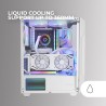 Mars Gaming MC-GEO, Boîtier Gaming ATX, 4X Ventilateurs FRGB Rainbow 12cm, Panneau Avant Mesh Géométrique, Fenêtre Verre Trempé,