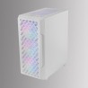 Mars Gaming MC-GEO, Boîtier Gaming ATX, 4X Ventilateurs FRGB Rainbow 12cm, Panneau Avant Mesh Géométrique, Fenêtre Verre Trempé,