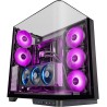 Mars Gaming MC-INFINIO, Boîtier Gaming ATX, Verre Trempé Courbé sans Cadre, 2X Ventilateurs ARGB 120mm, Montage Vertical Cartes 