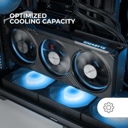 Mars Gaming MC-INFINIO, Boîtier Gaming ATX, Verre Trempé Courbé sans Cadre, 2X Ventilateurs ARGB 120mm, Montage Vertical Cartes 