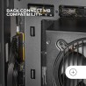 Mars Gaming MC-INFINIO, Boîtier Gaming ATX, Verre Trempé Courbé sans Cadre, 2X Ventilateurs ARGB 120mm, Montage Vertical Cartes 