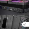 Mars Gaming MC-INFINIO, Boîtier Gaming ATX, Verre Trempé Courbé sans Cadre, 2X Ventilateurs ARGB 120mm, Montage Vertical Cartes 