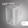 Mars Gaming MC-INFINIO, Boîtier Gaming ATX, Verre Trempé Courbé sans Cadre, 2X Ventilateurs ARGB 120mm, Montage Vertical Cartes 