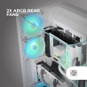 Mars Gaming MC-INFINIO, Boîtier Gaming ATX, Verre Trempé Courbé sans Cadre, 2X Ventilateurs ARGB 120mm, Montage Vertical Cartes 