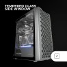Mars Gaming MC-iPRO, Boîtier Professionnel ATX, Grille Frontale 3D Mesh, Fenêtre Latérale Verre Trempé, Ventilateur FDB Silencie