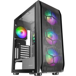 Mars Gaming MC-KX Noir, Premium E-ATX Gaming Tour, Freezer CPU System, 5 Ventilateurs ARGB Ultra-Silencieux, Contrôleur ARGB et 