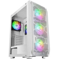 Mars Gaming MC-KX Blanc, Premium E-ATX Gaming Tour, Freezer CPU System, 5 Ventilateurs ARGB Ultra-Silencieux, Contrôleur ARGB et