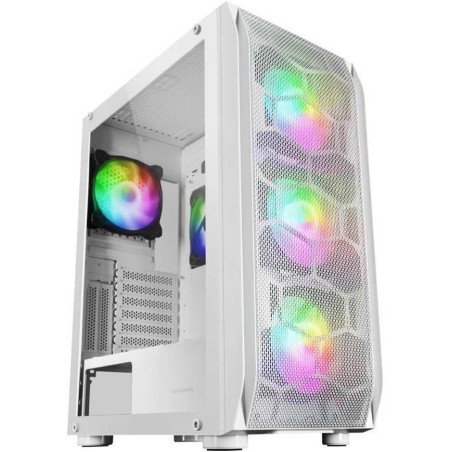 Mars Gaming MC-KX Blanc, Premium E-ATX Gaming Tour, Freezer CPU System, 5 Ventilateurs ARGB Ultra-Silencieux, Contrôleur ARGB et