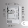 Mars Gaming MC-KX Blanc, Premium E-ATX Gaming Tour, Freezer CPU System, 5 Ventilateurs ARGB Ultra-Silencieux, Contrôleur ARGB et