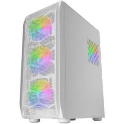 Mars Gaming MC-KX Blanc, Premium E-ATX Gaming Tour, Freezer CPU System, 5 Ventilateurs ARGB Ultra-Silencieux, Contrôleur ARGB et