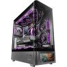 Mars Gaming MC-LCDPRO Boîtier Gaming ATX Écran LCD IPS 7.2" Personnalisable Verre Trempé Courbé Avant et Latéral Structure à Dou