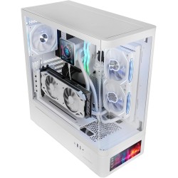 Mars Gaming MC-LCDPRO Boîtier Gaming ATX Écran LCD IPS 7.2" Personnalisable Verre Trempé Courbé Avant et Latéral Structure à Dou