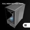 Mars Gaming MC-LCDX, Boîtier Gaming ATX, Écran IPS 9.16" et Connexion HDMI, Verre Trempé Continu, Panneau Inférieur Full Mesh, D
