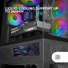 Mars Gaming MC-LCDX, Boîtier Gaming ATX, Écran IPS 9.16" et Connexion HDMI, Verre Trempé Continu, Panneau Inférieur Full Mesh, D