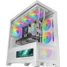Mars Gaming MC-LCDX, Boîtier Gaming ATX, Écran IPS 9.16" et Connexion HDMI, Verre Trempé Continu, Panneau Inférieur Full Mesh, D