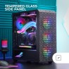 Mars Gaming MC-MAG, Boîtier Gaming ATX, Panneau Latéral Verre Trempé, Double Grille Magnétique Anti-poussière Frontale + Supérie