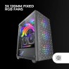 Mars Gaming MC-MAG, Boîtier Gaming ATX, Panneau Latéral Verre Trempé, Double Grille Magnétique Anti-poussière Frontale + Supérie