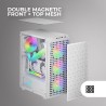 Mars Gaming MC-MAG, Boîtier Gaming ATX, Panneau Latéral Verre Trempé, Double Grille Magnétique Anti-poussière Frontale + Supérie