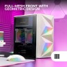 Mars Gaming MC-ME, Boîtier Gaming Compact MicroATX, Fenêtre Latérale en Verre Trempé, Design Frontal Géométrique Total-Mesh, 2X 