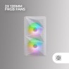 Mars Gaming MC-ME, Boîtier Gaming Compact MicroATX, Fenêtre Latérale en Verre Trempé, Design Frontal Géométrique Total-Mesh, 2X 
