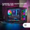 Mars Gaming MC-Mirage, Boîtier Gaming ATX, Écran LCD IPS 7,2” Personnalisable, Verre Trempé Continu Frontal et Latéral, Structur