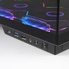 Mars Gaming MC-Mirage, Boîtier Gaming ATX, Écran LCD IPS 7,2” Personnalisable, Verre Trempé Continu Frontal et Latéral, Structur