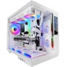 Mars Gaming MC-Mirage, Boîtier Gaming ATX, Écran LCD IPS 7,2” Personnalisable, Verre Trempé Continu Frontal et Latéral, Structur