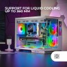 Mars Gaming MC-Mirage, Boîtier Gaming ATX, Écran LCD IPS 7,2” Personnalisable, Verre Trempé Continu Frontal et Latéral, Structur