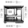 Mars Gaming MC-Mirage, Boîtier Gaming ATX, Écran LCD IPS 7,2” Personnalisable, Verre Trempé Continu Frontal et Latéral, Structur