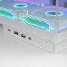 Mars Gaming MC-Mirage, Boîtier Gaming ATX, Écran LCD IPS 7,2” Personnalisable, Verre Trempé Continu Frontal et Latéral, Structur
