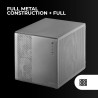 Mars Gaming MCMPRO, Boîtier Professionnel Compact Micro-ATX, Fenêtre Latérale Complète en Verre Trempé, 3X Ventilateurs 120mm, P