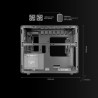 Mars Gaming MCMPRO, Boîtier Professionnel Compact Micro-ATX, Fenêtre Latérale Complète en Verre Trempé, 3X Ventilateurs 120mm, P