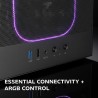 Mars Gaming MC-Nebula Boîtier Gaming ATX, 4 Ventilateurs Line-Glow ARGB 120 mm, Façade Mesh Métallique Microperforée, CableHatch