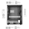 Mars Gaming MC-Nebula Boîtier Gaming ATX, 4 Ventilateurs Line-Glow ARGB 120 mm, Façade Mesh Métallique Microperforée, CableHatch