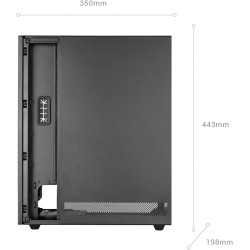 Mars Gaming MC-Nebula Boîtier Gaming ATX, 4 Ventilateurs Line-Glow ARGB 120 mm, Façade Mesh Métallique Microperforée, CableHatch