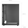 Mars Gaming MC-Nebula Boîtier Gaming ATX, 4 Ventilateurs Line-Glow ARGB 120 mm, Façade Mesh Métallique Microperforée, CableHatch