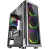 Mars Gaming MC-Neo, Tour Gaming XXL E-ATX, Vitres Latérales et Frontales Verre Trempé, 4 Ventilateurs ARGB 120mm + Ventilateur 1