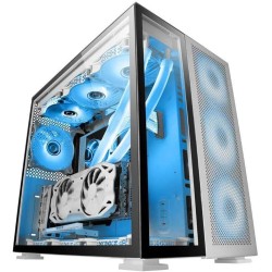 Mars Gaming MCNOVA, Tour de Jeu Custom XXL E-ATX Aluminium, Double Fenêtre en Verre Trempé, Structure Modulaire Double Caméra, U