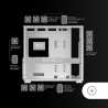Mars Gaming MCNOVA, Tour de Jeu Custom XXL E-ATX Aluminium, Double Fenêtre en Verre Trempé, Structure Modulaire Double Caméra, U