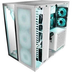 Mars Gaming MCNOVA, Tour de Jeu Custom XXL E-ATX Aluminium, Double Fenêtre en Verre Trempé, Structure Modulaire Double Caméra, U