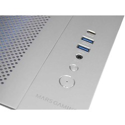 Mars Gaming MCNOVA, Tour de Jeu Custom XXL E-ATX Aluminium, Double Fenêtre en Verre Trempé, Structure Modulaire Double Caméra, U