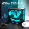Mars Gaming MC-NOVAM Noir, Boîtier Compact Custom MicroATX, Double Fenêtre Verre Trempé Continu, Châssis Modulaire à Double Cham