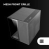 Mars Gaming MC-NOVAM Noir, Boîtier Compact Custom MicroATX, Double Fenêtre Verre Trempé Continu, Châssis Modulaire à Double Cham