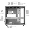 Mars Gaming MC-NOVAM Blanc, Boîtier Compact Custom MicroATX, Double Fenêtre Verre Trempé Continu, Châssis Modulaire à Double Cha