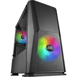 Mars Gaming MC-Ultra Noir, Tour Gaming Custom XXL E-ATX, Double Bande LED ARGB, Double Fenêtre Verre Trempé, Double Structure Ca
